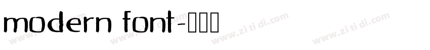 modern font字体转换